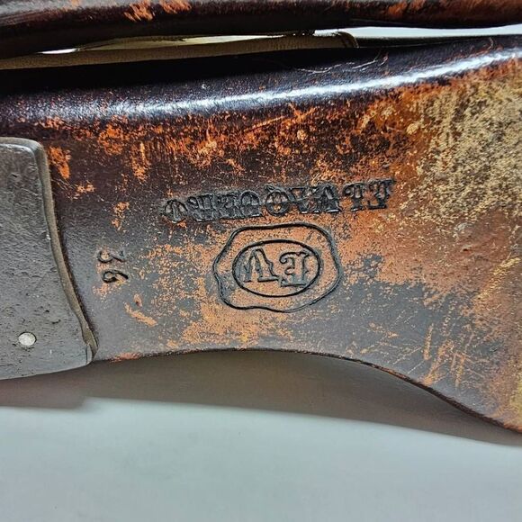 EL VAQUERO BROWN TAN LEATHER WESTERN KNEE HIGH BOOTS 15" WOMENS US 6 EU 36 - Picture 12 of 12